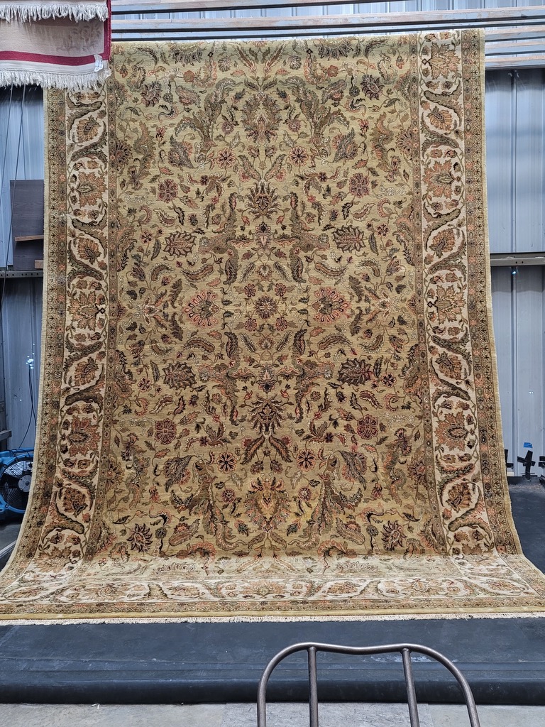 persian rug wash hung to dry